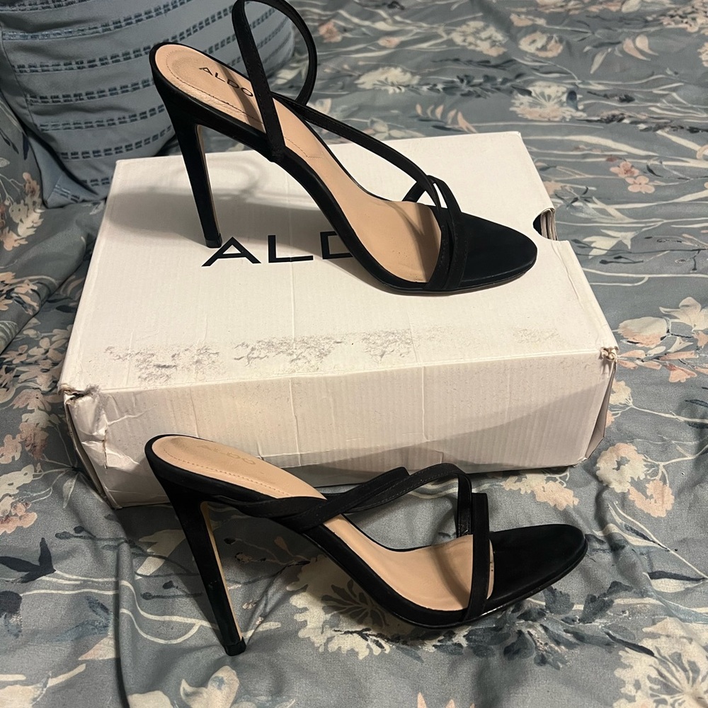 Aldo Women's Black Strappy Heels